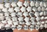 RGBS17 15 inches 16mm star white howlite gemstone beads wholesale