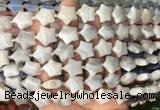 RGBS31 15 inches 16mm star white crazy lace agate gemstone beads