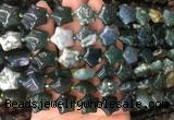 RGBS32 15 inches 16mm star moss agate gemstone beads wholesale