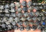 RGBS36 15 inches 16mm star coffee jasper gemstone beads wholesale