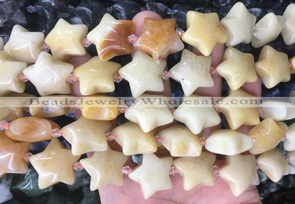 RGBS40 15 inches 20mm star yellow aventurine gemstone beads