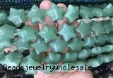 RGBS41 15 inches 20mm star green aventurine gemstone beads