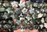 RGBS47 15 inches 20mm star moss agate gemstone beads wholesale