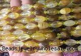 RIBS06 15 inches 8*13mm rice yellow gum flower gemstone beads wholesale