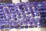 RIBS25 15 inches 6*8mm faceted rice amethyst gemstone beads