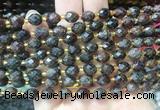 RIBS32 15 inches 6*8mm faceted rice red garnet gemstone beads