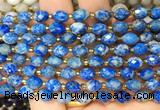 RIBS50 15 inches 6*8mm faceted rice Lapis lazuli beads wholesale RIBS50 15 inches 6*8mm faceted rice Lapis lazuli beads wholesale