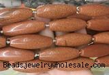 RIBS64 15 inches 14*40mm rice goldstone gemstone beads wholesale RIBS64 15 inches 14*40mm rice goldstone gemstone beads wholesale