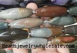 RIBS73 15 inches 14*40mm rice American picture jasper gemstone beads wholesale RIBS73 15 inches 14*40mm rice American picture jasper gemstone beads wholesale