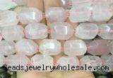 RQBS12 15 inches 13*18mm - 15*20mm faceted nuggets rose quartz beads RQBS12 15 inches 13*18mm - 15*20mm faceted nuggets rose quartz beads