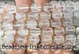RTBS01 15 inches 8*10mm faceted rectangle white crystal beads wholesale RTBS01 15 inches 8*10mm faceted rectangle white crystal beads wholesale