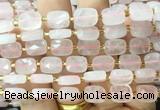 RTBS02 15 inches 8*10mm faceted rectangle rose quartz beads wholesale RTBS02 15 inches 8*10mm faceted rectangle rose quartz beads wholesale
