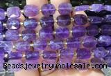 RTBS04 15 inches 8*10mm faceted rectangle amethyst beads wholesale RTBS04 15 inches 8*10mm faceted rectangle amethyst beads wholesale