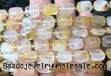 RTBS09 15 inches 8*10mm faceted rectangle yellow gum flower crystal beads wholesale RTBS09 15 inches 8*10mm faceted rectangle yellow gum flower crystal beads wholesale