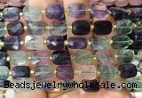 RTBS10 15 inches 8*10mm faceted rectangle fluorite beads wholesale RTBS10 15 inches 8*10mm faceted rectangle fluorite beads wholesale