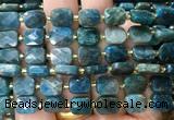 RTBS19 15 inches 8*10mm faceted rectangle apatite beads wholesale RTBS19 15 inches 8*10mm faceted rectangle apatite beads wholesale