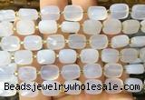 RTBS21 15 inches 8*10mm faceted rectangle blue chalcedony beads wholesale RTBS21 15 inches 8*10mm faceted rectangle blue chalcedony beads wholesale