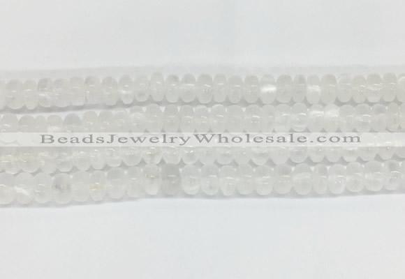 SEBS08 15 inches 4*6mm round selenite gemstone beads wholesale