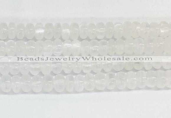 SEBS10 15 inches 6*10mm round selenite gemstone beads wholesale