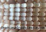 SEBS126 15 inches 8*12mm drum selenite gemstone beads wholesale SEBS126 15 inches 8*12mm drum selenite gemstone beads wholesale