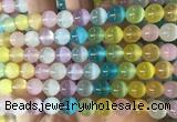 SEBS141 15 inches 8mm round colorful selenite gemstone beads wholesale SEBS141 15 inches 8mm round colorful selenite gemstone beads wholesale