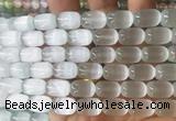 SEBS88 15 inches 8*12mm drum selenite gemstone beads wholesale SEBS88 15 inches 8*12mm drum selenite gemstone beads wholesale