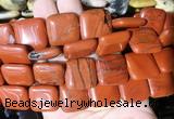 SRBS05 15 inches 20mm square red jasper gemstone beads wholesale