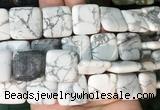 SRBS06 15 inches 20mm square white howlite gemstone beads wholesale