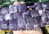 SRBS16 15 inches 20mm square lepidolite gemstone beads wholesale