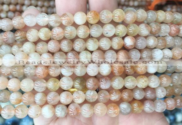 SSBS06 15 inches 6mm round sunstone beads wholesale