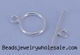 SSC01 5pcs 8mm donut 925 sterling silver toggle clasps