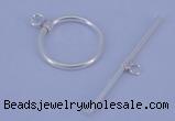 SSC02 5pcs 16mm donut 925 sterling silver toggle clasps