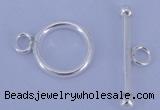 SSC03 5pcs 10mm donut 925 sterling silver toggle clasps