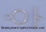 SSC10 5pcs 12mm donut 925 sterling silver toggle clasps