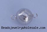 SSC104 2pcs 12mm round 925 sterling silver magnetic clasps