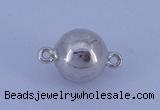 SSC107 5pcs 8mm round 925 sterling silver magnetic clasps