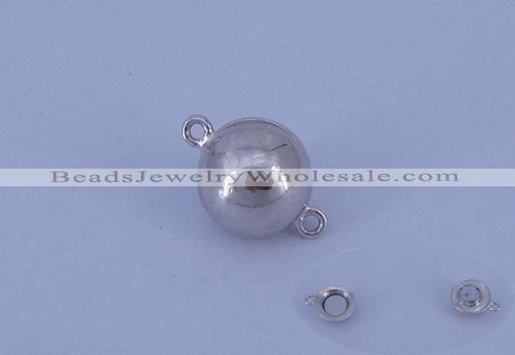 SSC108 5pcs 10mm round 925 sterling silver magnetic clasps