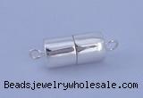 SSC109 5pcs 6.5*13mm tube 925 sterling silver magnetic clasps