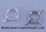 SSC208 5pcs 13.5mm 925 sterling silver spring rings clasps