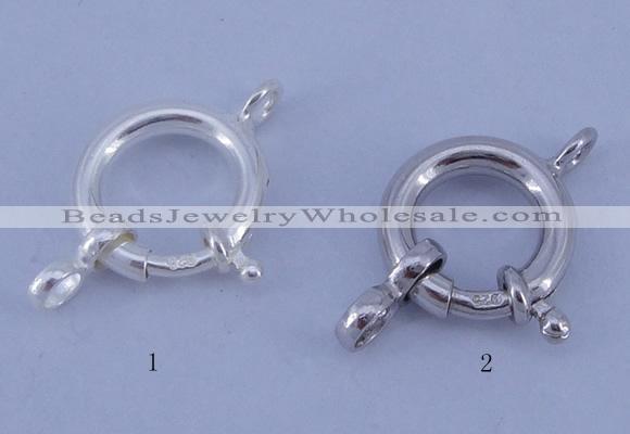 SSC208 5pcs 13.5mm 925 sterling silver spring rings clasps