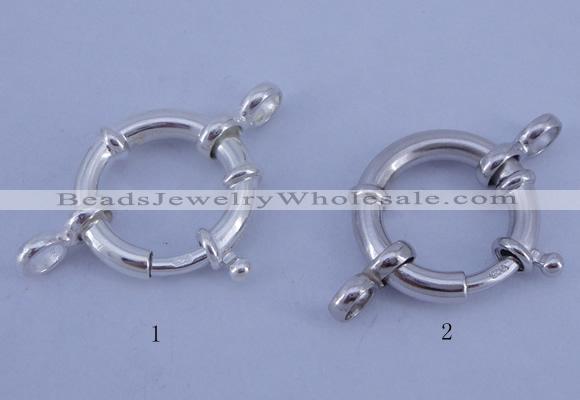 SSC209 5pcs 20mm 925 sterling silver spring rings clasps