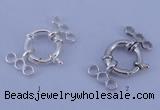 SSC211 5pcs three-strand 13.5mm 925 sterling silver spring rings clasps