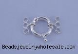 SSC212 5pcs three-strand 14.5mm sterling silver spring rings clasps