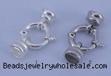 SSC214 5pcs 13.5mm sterling silver spring rings clasps