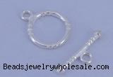 SSC25 5pcs 12mm donut 925 sterling silver toggle clasps