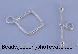 SSC31 5pcs 12*16mm diamond 925 sterling silver toggle clasps