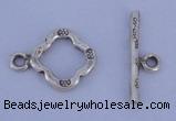 SSC32 5pcs 11*15mm diamond 925 sterling silver toggle clasps