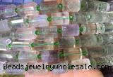 TBBS107 15 inches 10*14mm faceted tube green crystal gemstone beads