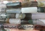 TBBS125 15 inches 13*40mm tube agate gemstone beads wholesale TBBS125 15 inches 13*40mm tube agate gemstone beads wholesale
