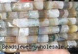 TBBS147 15 inches 10*14mm faceted tube agate gemstone beads wholesale TBBS147 15 inches 10*14mm faceted tube agate gemstone beads wholesale